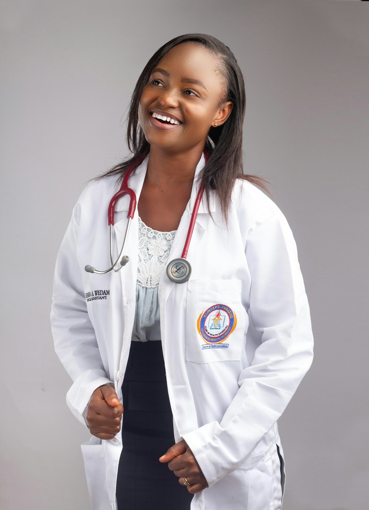 A smiling health worker